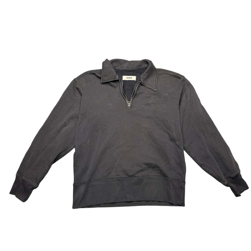Buck Mason Featherweight Terry Quarter Zip Sweatshirt Men's Medium Quiet Luxury